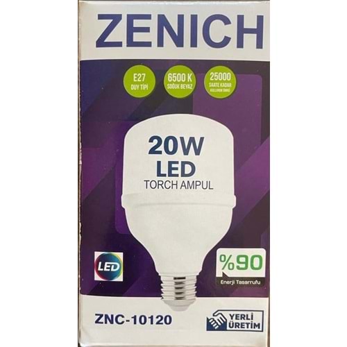ZNC10120 ZENICH LED AMPUL 20W TORCH*100