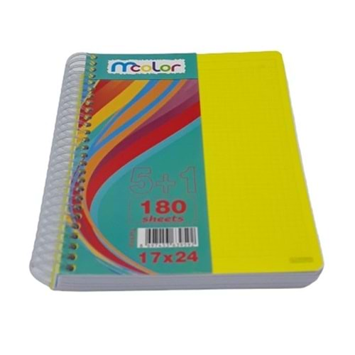 5+1 17X24 A-5 SPR PP KPK AYRAÇLI DEFTER 180 YP