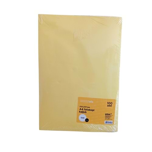 UMUR A4 FOTOKOPİ KAĞIDI RENKLİ YELLOW 100 LÜ *25