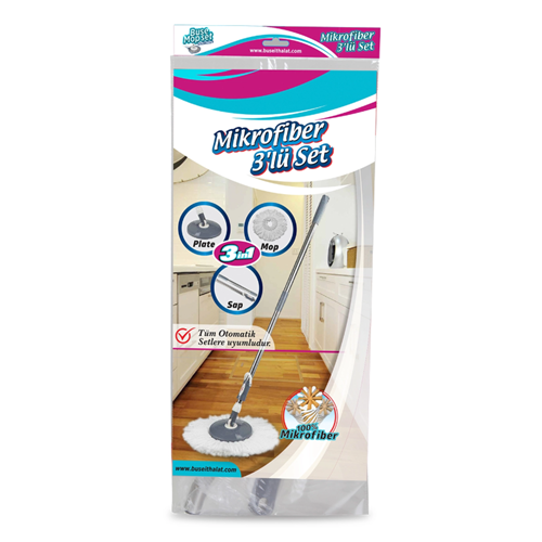 MR PRATİK BU107 MİCROFİBER 3 LÜ SET METAL SAP*12