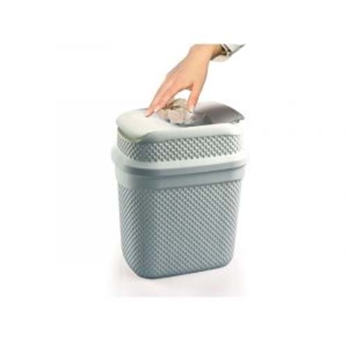 ÜÇSAN M132 DAMLA DESEN GİRDAP ÇÖP KOVASI 7 LT*12
