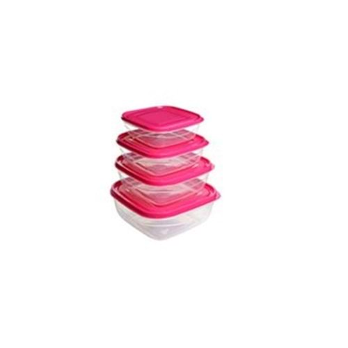 ÜÇSAN M056 KARE SAKLAMA KABI 4 LÜ SET*24