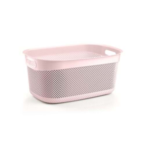 ÜÇSAN M167 DAMLA DESEN DİKDÖRTGEN ÇAMAŞIR SEPET 27 LT*12