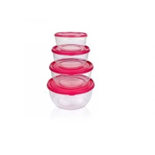 ÜÇSAN M025 YUVARLAK SAKLAMA KABI 4 LÜ SET*24