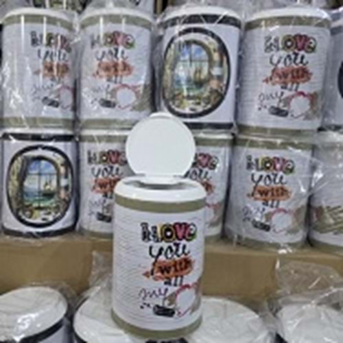 LE PARİS 3199 DESENLİ 6 LT ÇÖP KOVASI MANUEL KAPAK*12