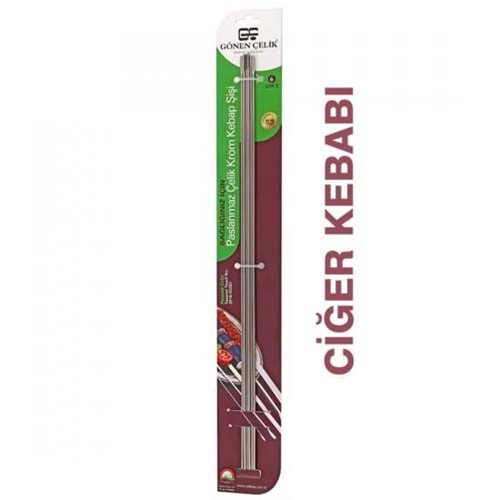 GÖNEN 6 LI YUVARLAK CİĞER ŞİŞ 3 MM 50 CM