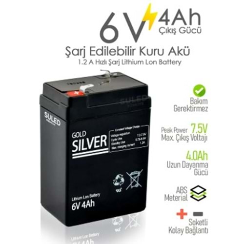 GOLD SILVER IŞILDAK VE TERAZİ AKÜ 6V4Ah*20