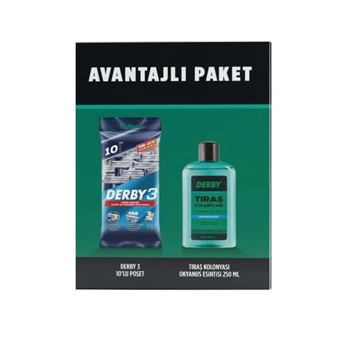 DERBY SAMURAİ3 + TRAŞ KOLONYASI AVANTAJLI PAKET*6