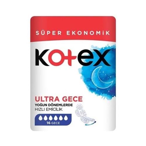 KOTEX ULTRA GECE PED 16LI*12