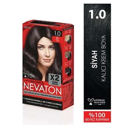 NEVATON SAÇ BOYASI SET 1.0 SİYAH*4