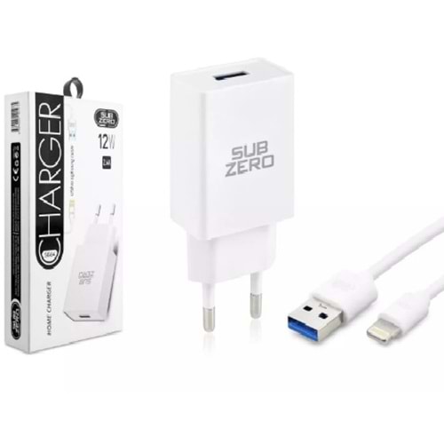 SG64 SUBZERO 2.4A IPONE ŞARJ BAŞLIK + KABLO *10