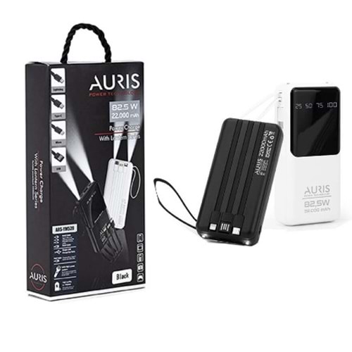 YM539 AURIS POWERBANK 22000 mAH LCD+KABLOLU
