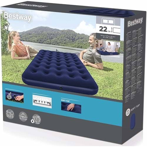 BESTWAY 67002 ŞİŞME HAVA YATAĞI ÇİFT KİŞİLİK 191*137*22cm