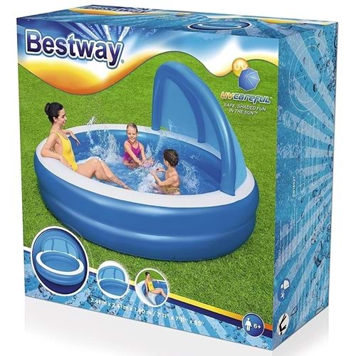 BESTWAY 54337 GÜNEŞLİKLİ HAVUZ 241*241*140 CM