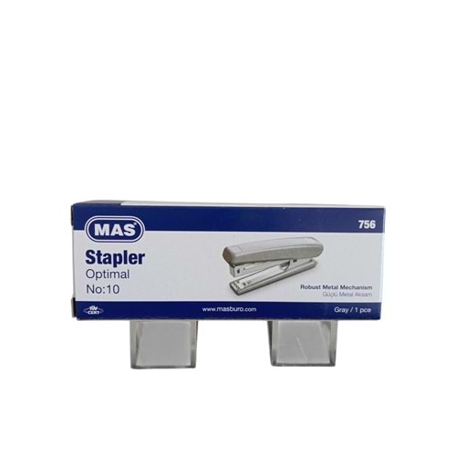 MAS 756 OPTİMAL TEL ZIMBA MAKİNESİ NO 10 GRİ