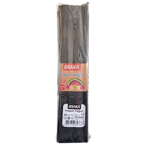 OSAKA OGK524 SİYAH RENK KRAPON KAĞIDI 10LU