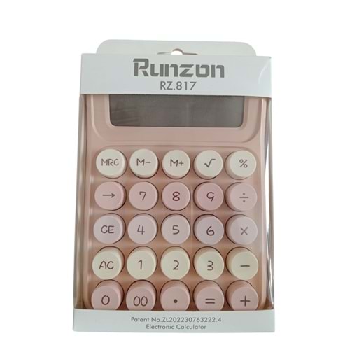 RUNZON RZ817 HESAP MAKİNASI RETRO RENKLİ BÜYÜK