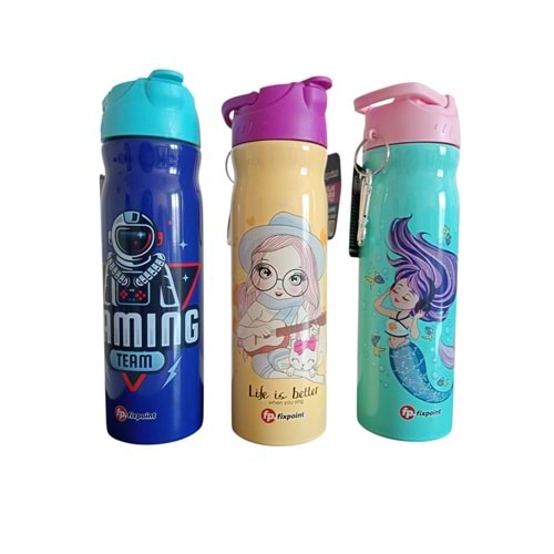 FİXPOİNT P3301 ÇELİK MATARA 500ML BASKILI