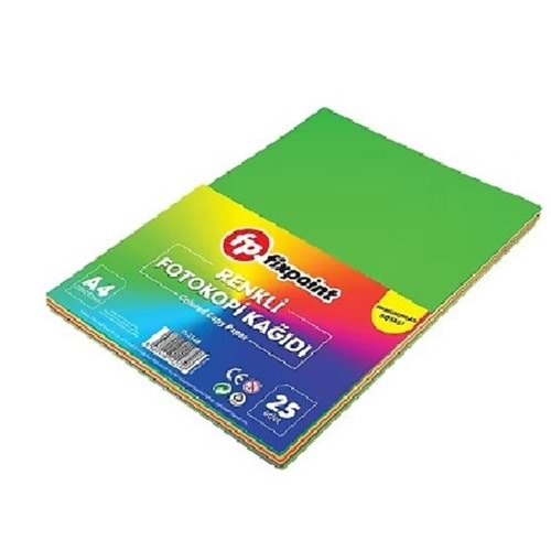 FİXPOİNT P2746 RENKLİ FOTOKOPİ KAĞIDI 25Lİ 5 RENK