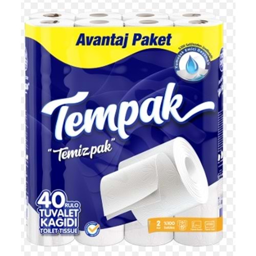 TEMPAK TUVALET KAĞIDI 40LI AVANTAJ PAKET*3