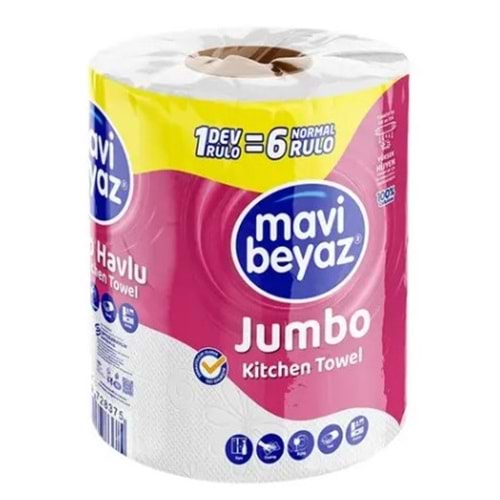 MAVİ BEYAZ JUMBO HAVLU KAĞIT STANTLI*64