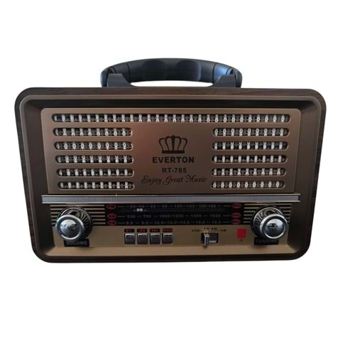 EVERTON RT785 BLUETOOTH KUMANDALI RADYO ŞARJLI HAPORLÖR NOSTALJİ