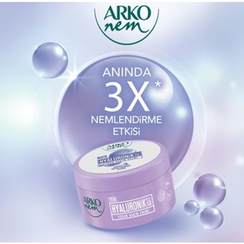 ARKO KREM NEM YOĞUN BAKIM HYALUYONK 250 ML*4*12