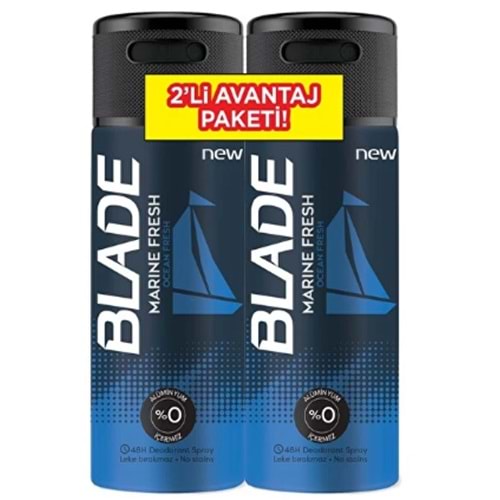 BLADE MARINE FRESH DEO 2x150ML *2
