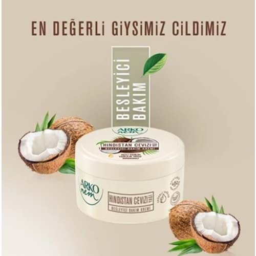 ARKO KREM NEM YOĞUN BAKIM HİNDİSTAN CEVİZİ 250 ML*4*12