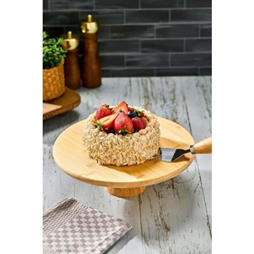 CEBE HOME CE0183 BAMBU YUVARLAK AYAKLI SUNUMLUK 30CM *12
