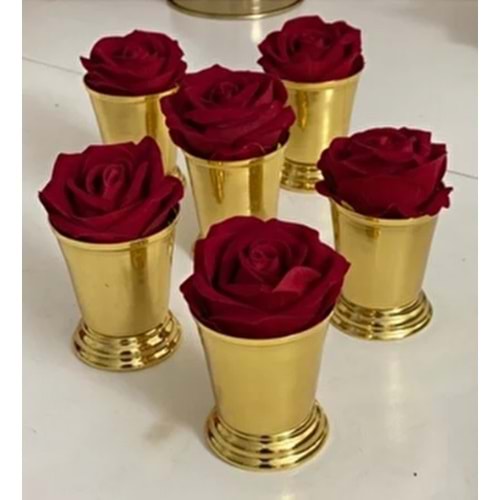 MANOR HOME MNR-OKK015 METAL GÜL KOVASI GÜMÜŞ-GOLD