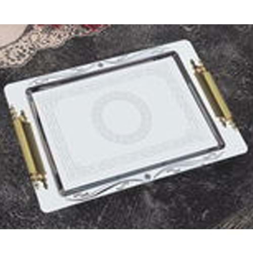 MANOR HOME MNR-BC4057 İREM ÇAY TEPSİ PASLANMAZ ÇELİK