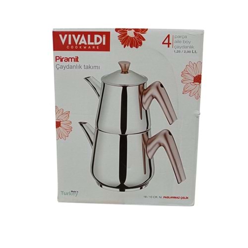 VİVALDİ AİLE PİRAMİT ÇAYDANLIK*6