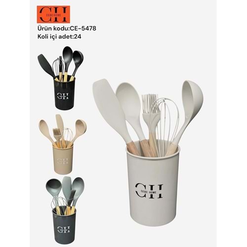 CEBE HOME CE5478 MUTFAK SETİ SİLİKON 6 PRÇ*24