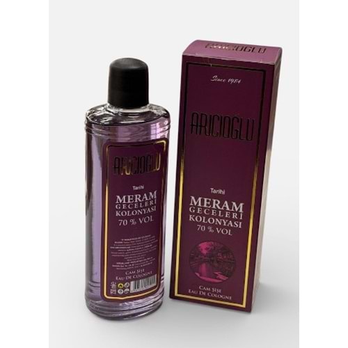ARICIOĞLU 250 ML MERAM GECELERİ CAM KOLONYA*18