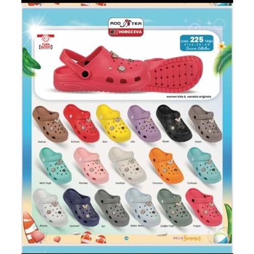 HOROZ EVA 225 TAŞLI 36-40 BAYAN CROS TERLİK*24