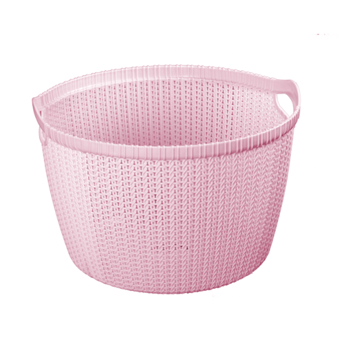 155 LAURE ÖRGÜ DESENLİ ÇAMAŞIR SEPETİ YUVARLAK 36LT*12