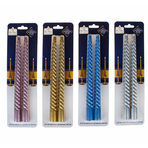 X221 NUR MUM BURGULU ŞAMDAN MUM YALDIZLI 2Lİ*56