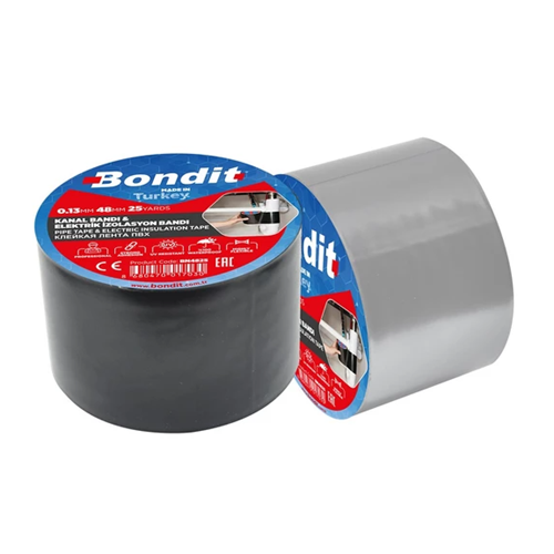 BN4825G BONDİT PVC KANAL&ELEKTRİK BANDI GRİ 48X25YARDS