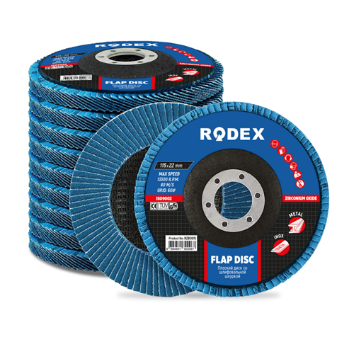 RZB0315 RODEX MAVİ ZİRKONYUM OKSİT FLAP DİSK 115MM 36KUM*20