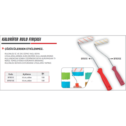 BFR010 ORIENT KALORİFER RULO FIRÇASI ETİLEN 10CM