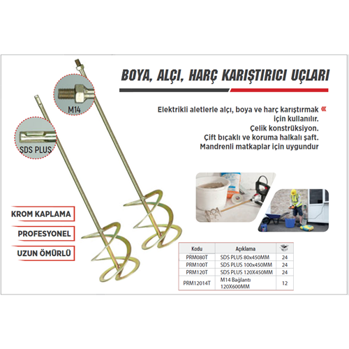 PRM12014T RODEX M14 BOYA KARIŞTIRICI 120X600MM