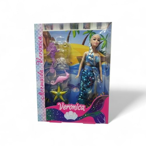 KBM931 VERONİCA DENİZ KIZI BEBEK AKSESUARLI*48