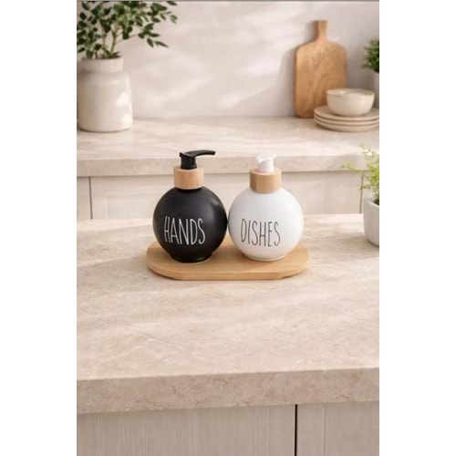 DMR9209 BAROTTİ BAMBU ALTLI SIVI SABUNLUK 2Lİ*24