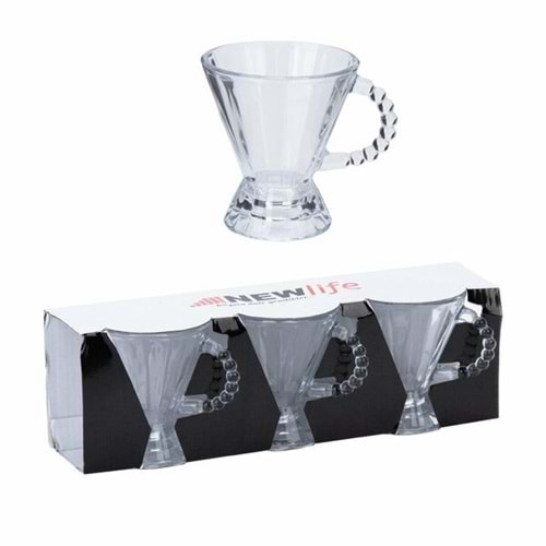 CLKN2450 NEWLİFE PİRAMİT ÇAY BARDAĞI*16