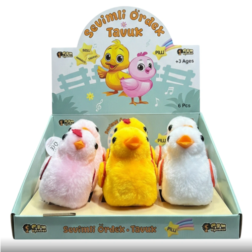 CAN 2149 SEVİMLİ ÖRDEK+TAVUK MÜZİKLİ HAREKETLİ*6