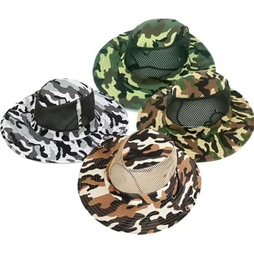 HERTEX NO14 FİLELİ KAMUFLAJ FÖTR ŞAPKA*100*600