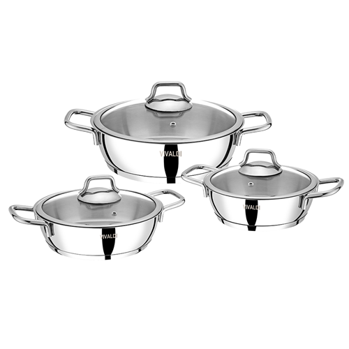 VİVALDİ OLİKA 71350 DEFNE ÇELİK SAHAN SET 16/18/20CM