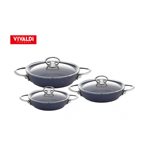 VİVALDİ E360 ECO GRANİT SAHAN SET 6PRÇ 18/20/22