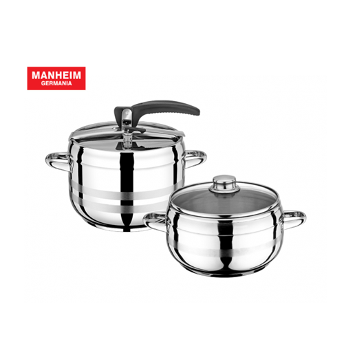 MANHEİM M326 PRATİK DÜDÜKLÜ TENCERE SETİ 3.5LT/7LT